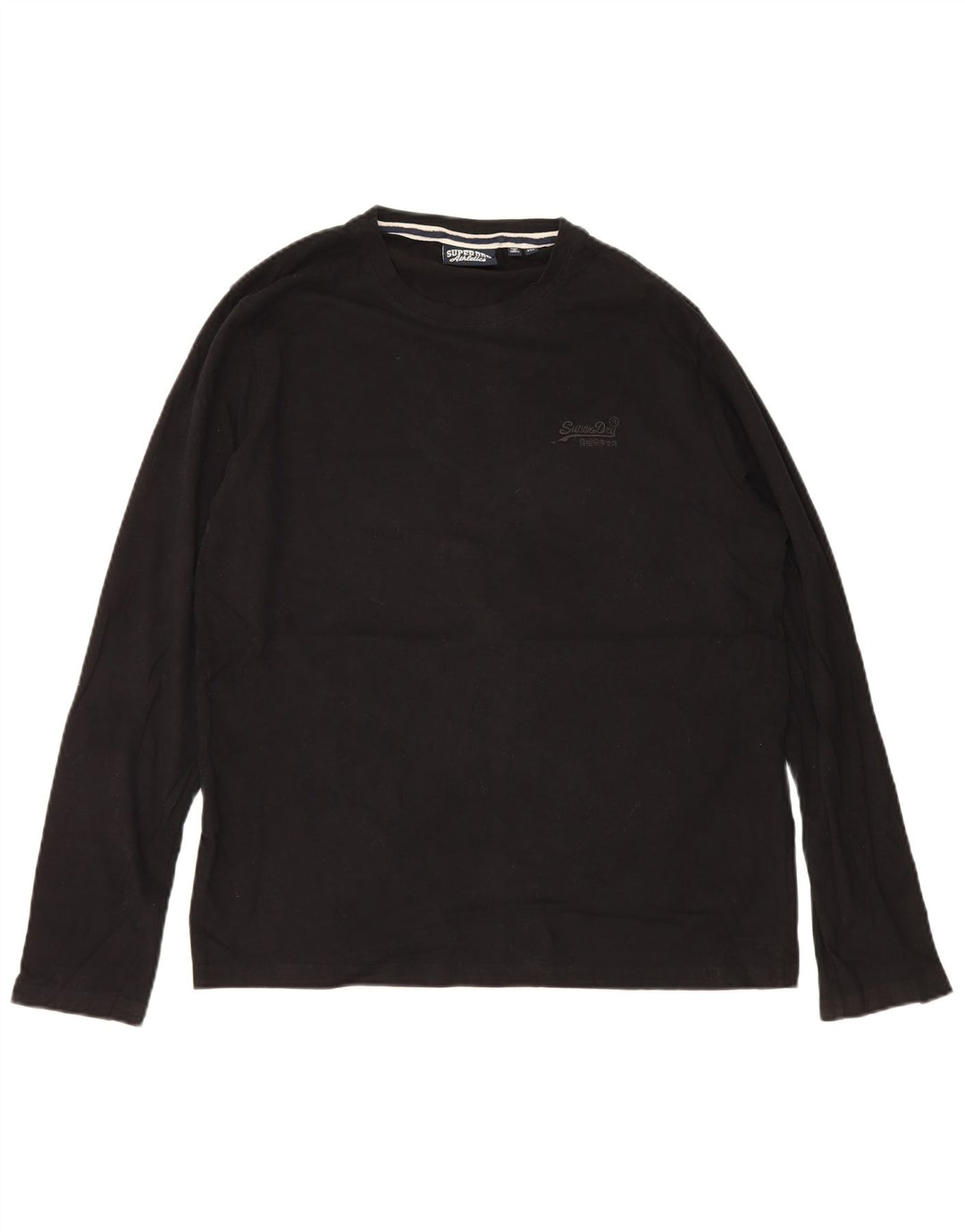 Top masculino Superdry manga comprida 2XL algodão preto