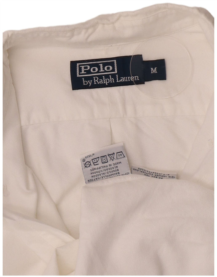 Camisa polo Ralph Lauren masculina gráfica pulôver médio algodão branco