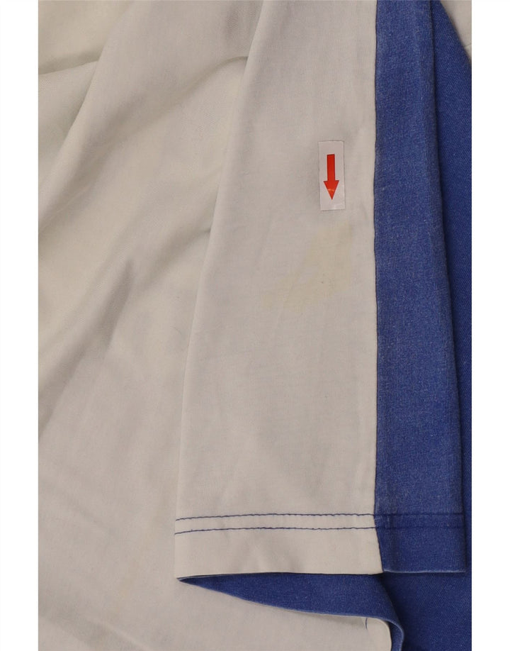 Adidas Mens Graphic Vest Top Médio Branco Colourblock Algodão