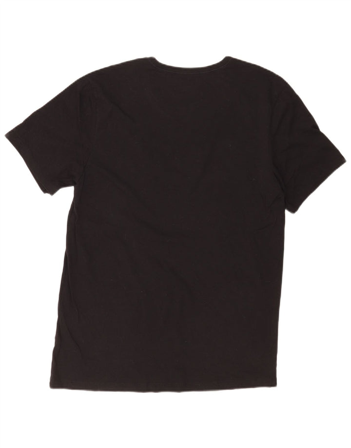 Camiseta masculina Hugo Boss grande algodão preto