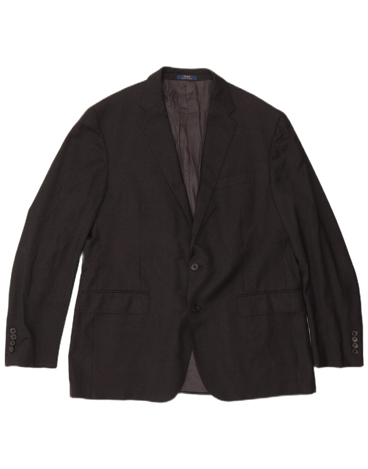 Polo Ralph Lauren Jaqueta blazer masculina de 2 botões Reino Unido 44 XL lã cinza
