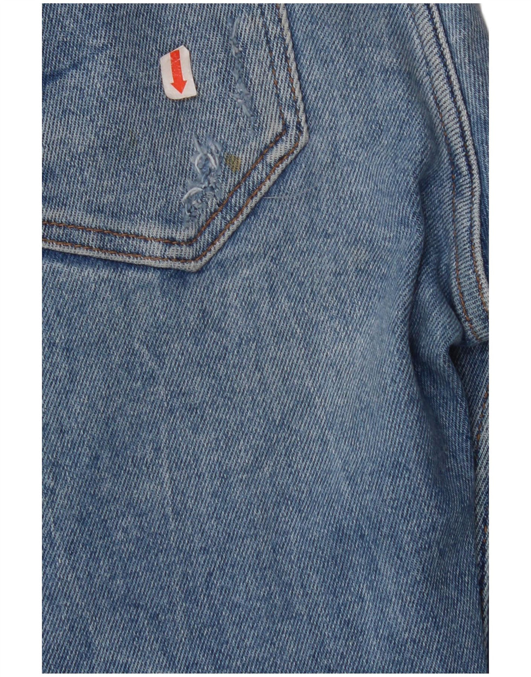 ZARA Calça Jeans Skinny Feminina Crop Distressed EU 40 Médio W30 L26 Azul Algodão