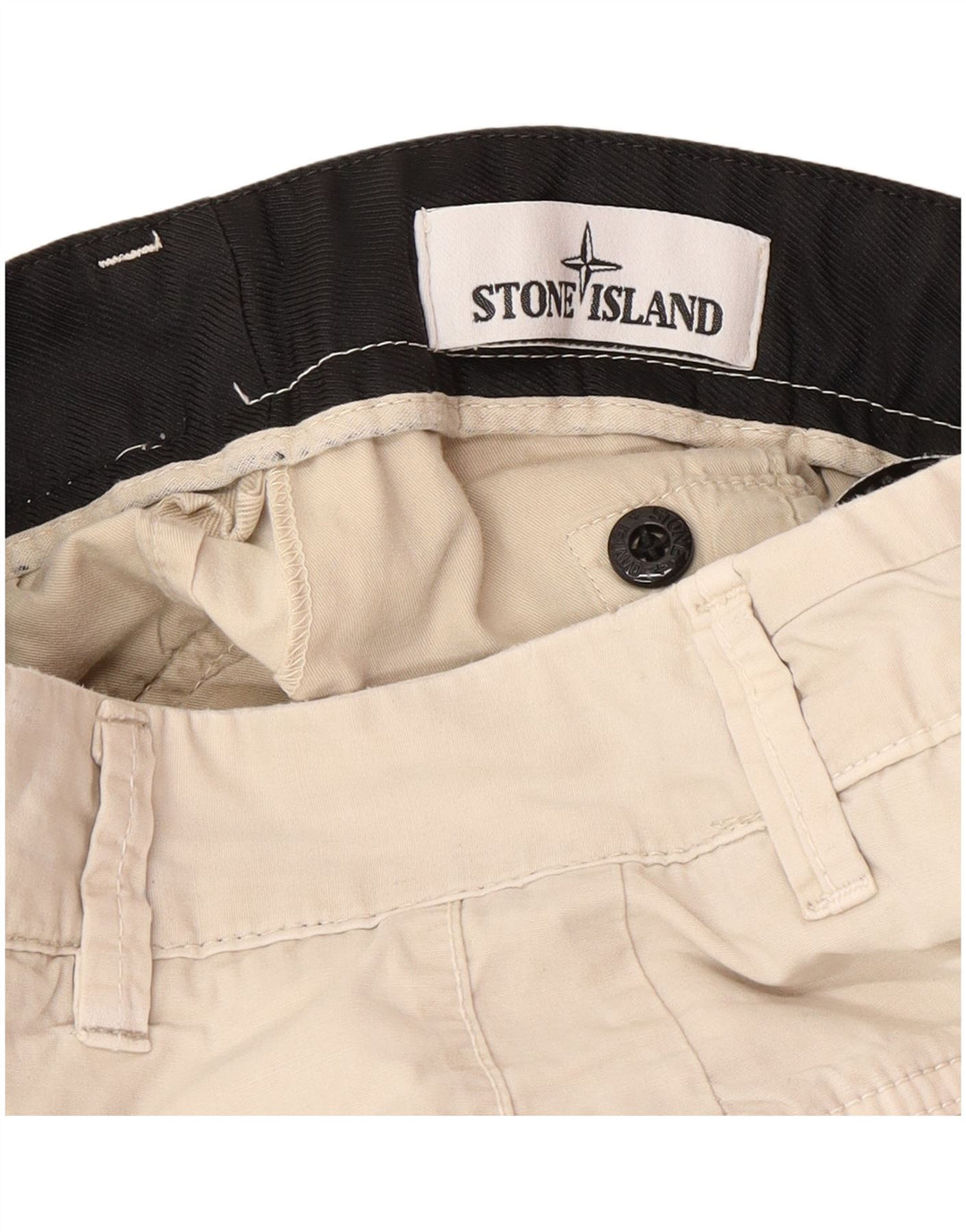 Calça cargo slim masculina STONE ISLAND W29 L29 algodão bege