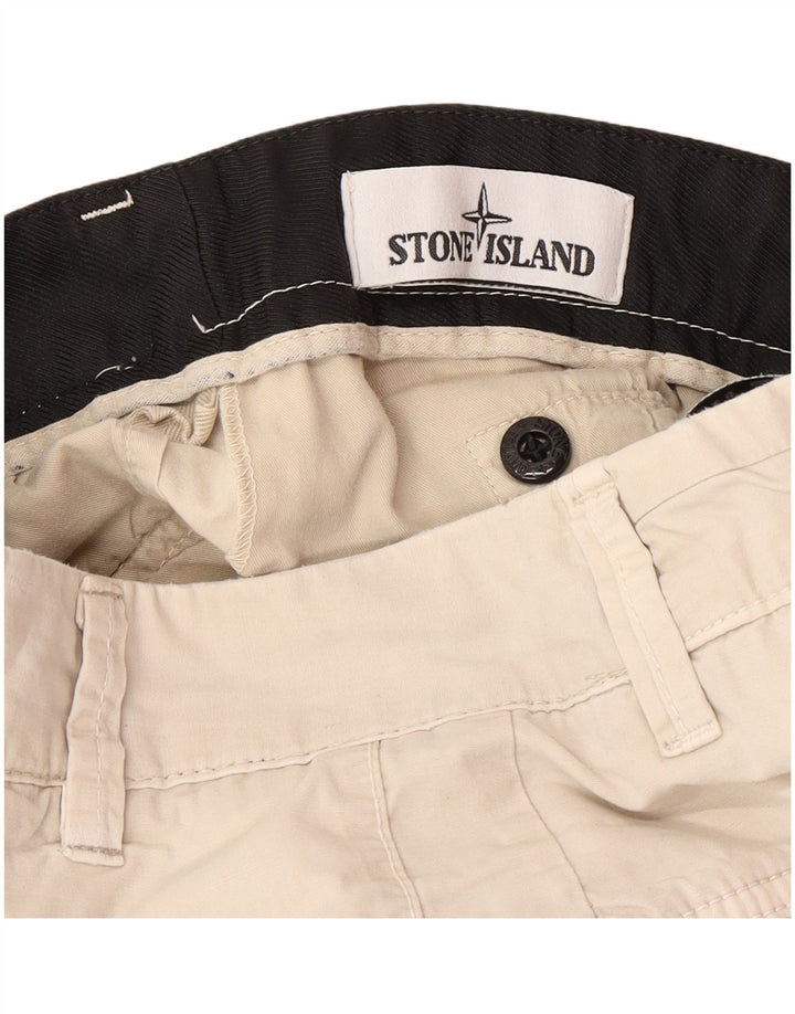 Calça cargo slim masculina STONE ISLAND W29 L29 algodão bege
