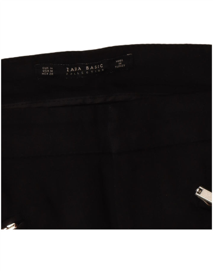 Zara Calça feminina casual slim média W28 L28 preta
