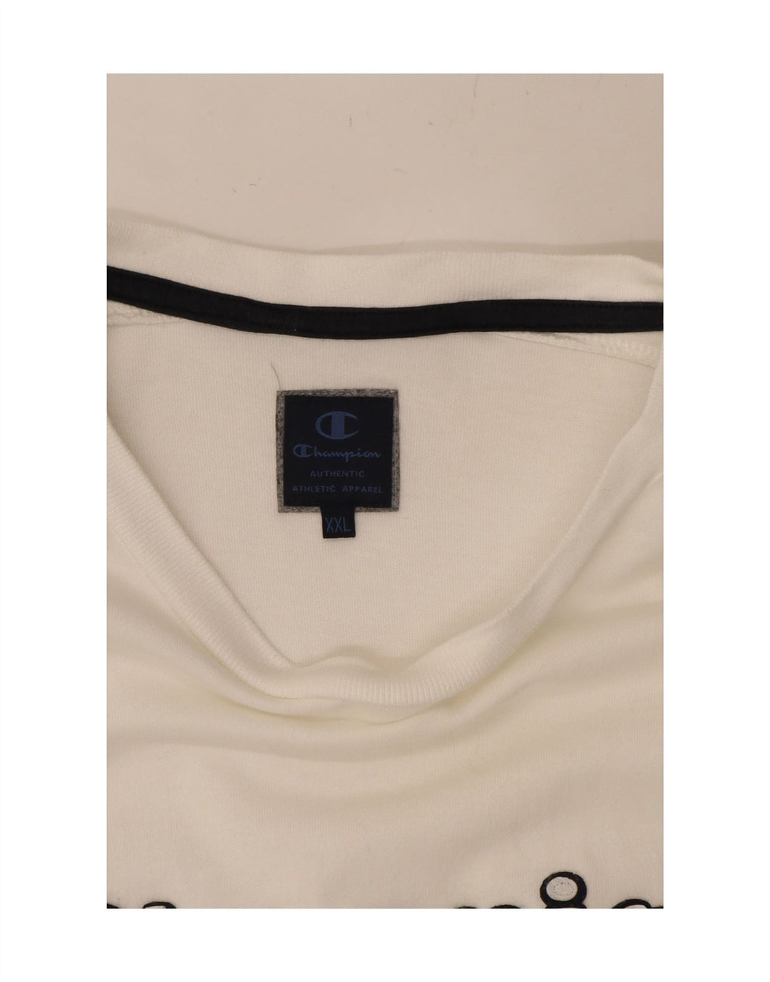 CHAMPION Top gráfico masculino manga longa 2XL algodão branco