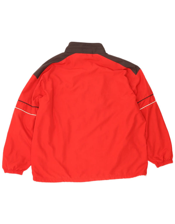 Jaqueta de chuva masculina Reebok UK 42 XL vermelho colorblock poliéster