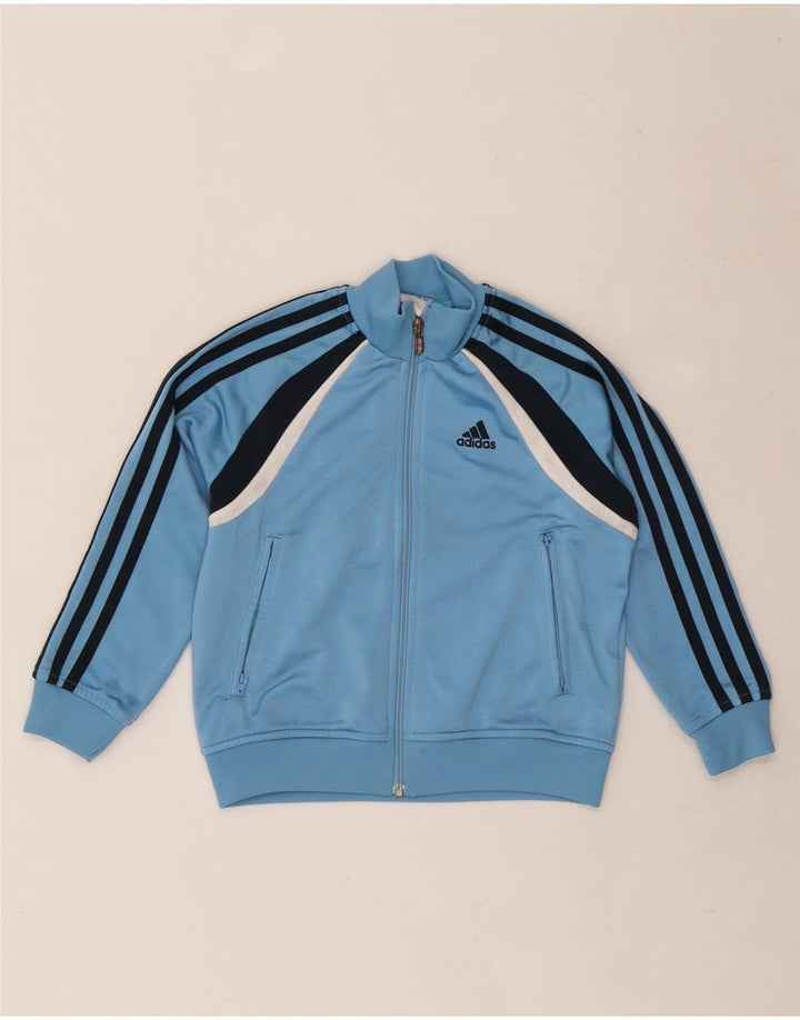 Jaqueta Adidas Meninos Treino Top 5-6 Anos Azul Colorblock Poliéster