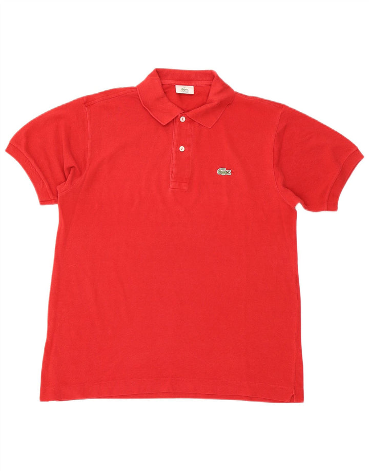 Camisa polo masculina Lacoste tamanho 4 médio algodão vermelho