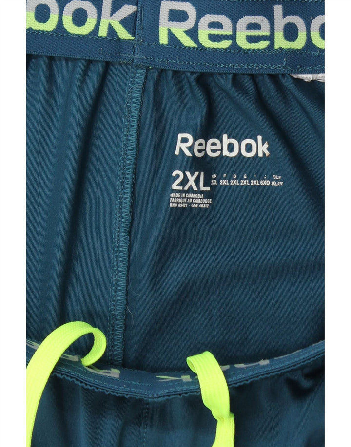 REEBOK Mens Sport Shorts 2XL Blue Vintage Reebok and Second-Hand Reebok from Messina Hembry 