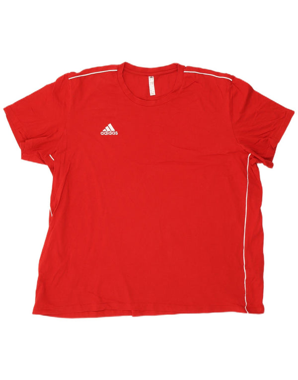 Camiseta masculina Adidas Top 3XL de algodão vermelho esportivo