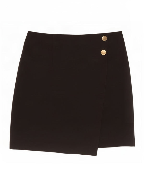 Saia lápis feminina Marks & Spencer Reino Unido 14 grande W32 poliéster preto