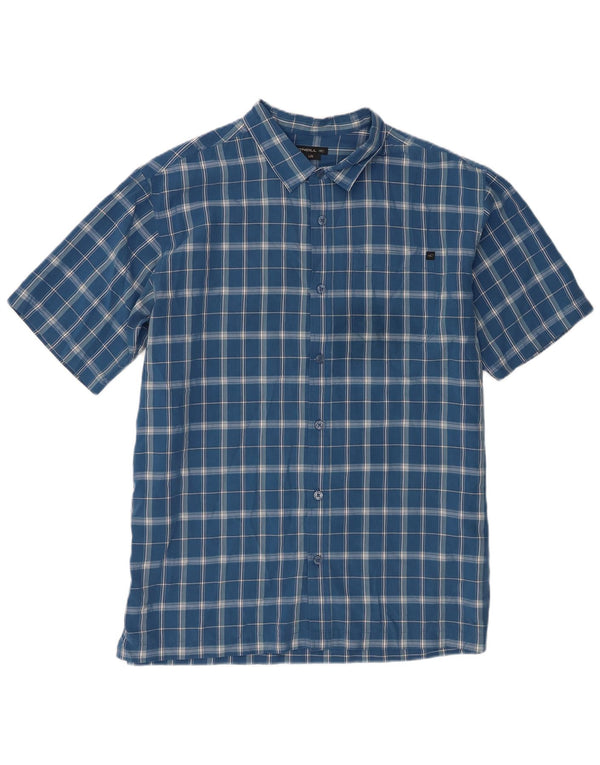 Camisa masculina de manga curta O'Neill grande rayon xadrez azul