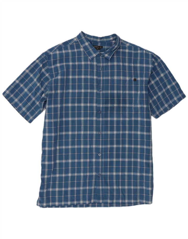 Camisa masculina de manga curta O'Neill grande rayon xadrez azul