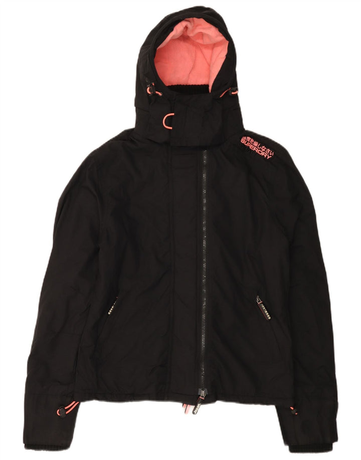 Jaqueta corta-vento feminina Superdry The Windcheater UK 14 médio preto