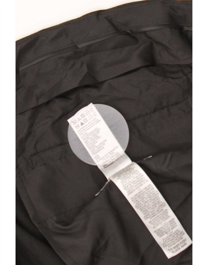 Calça masculina de ajuste regular Marks & Spencer W46 L33 poliéster preto