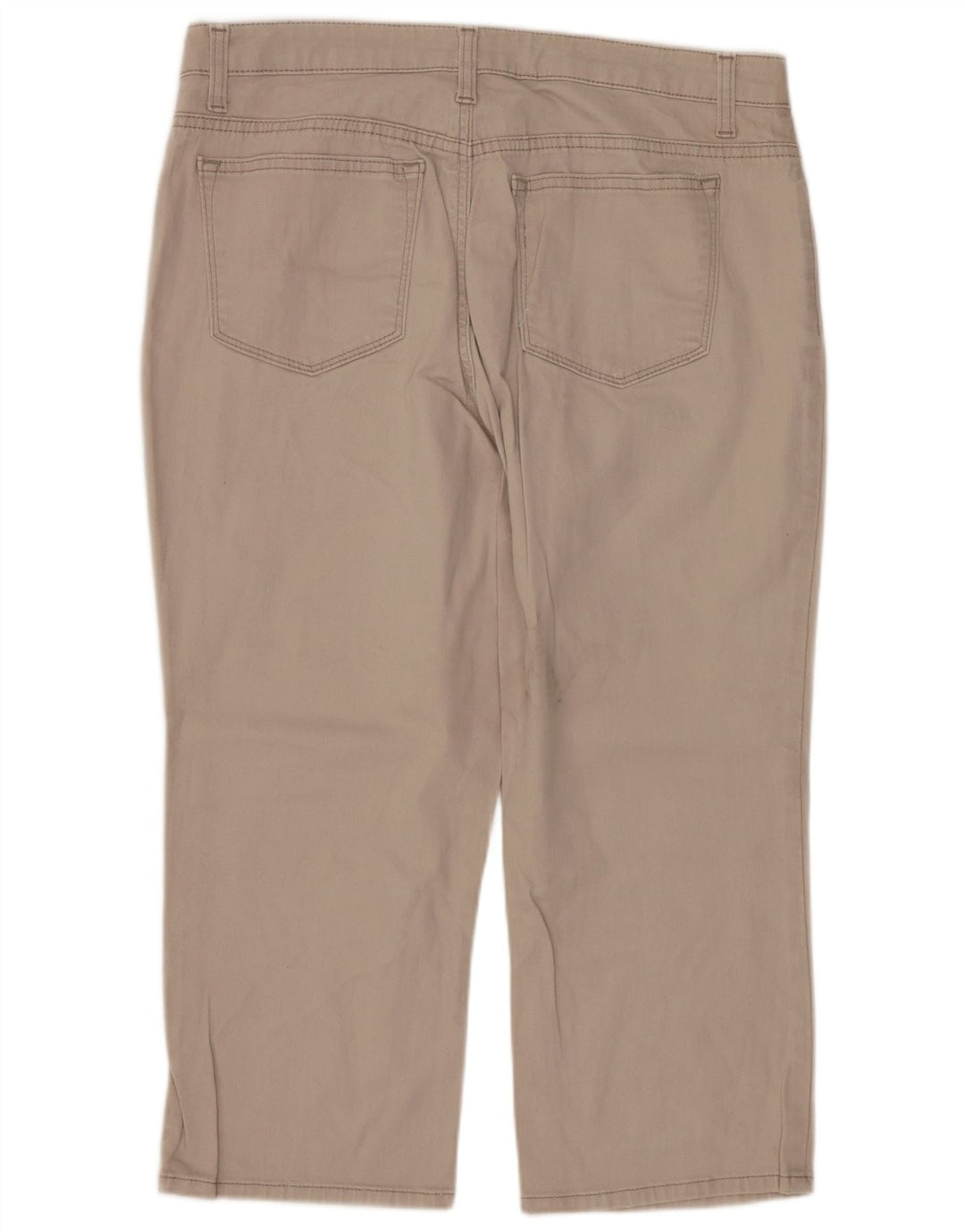 LEE Calça feminina Riders de cintura média Capri EUA 12 grande W32 L20 bege