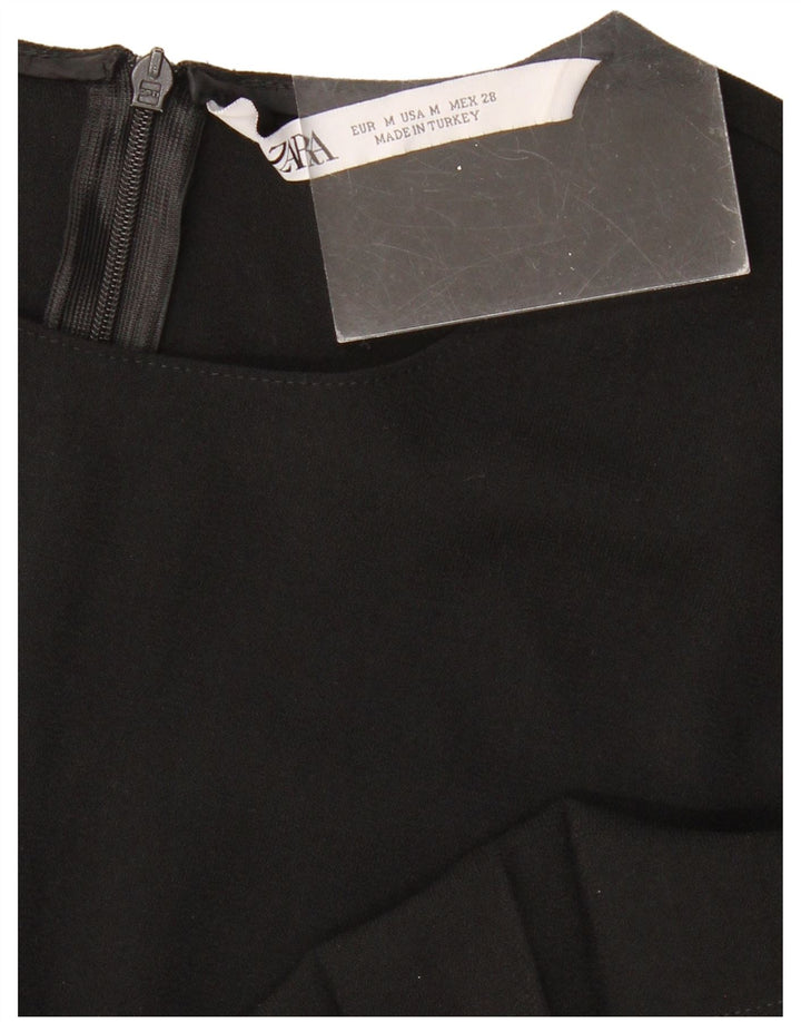 Vestido básico feminino ZARA UK 12 médio preto