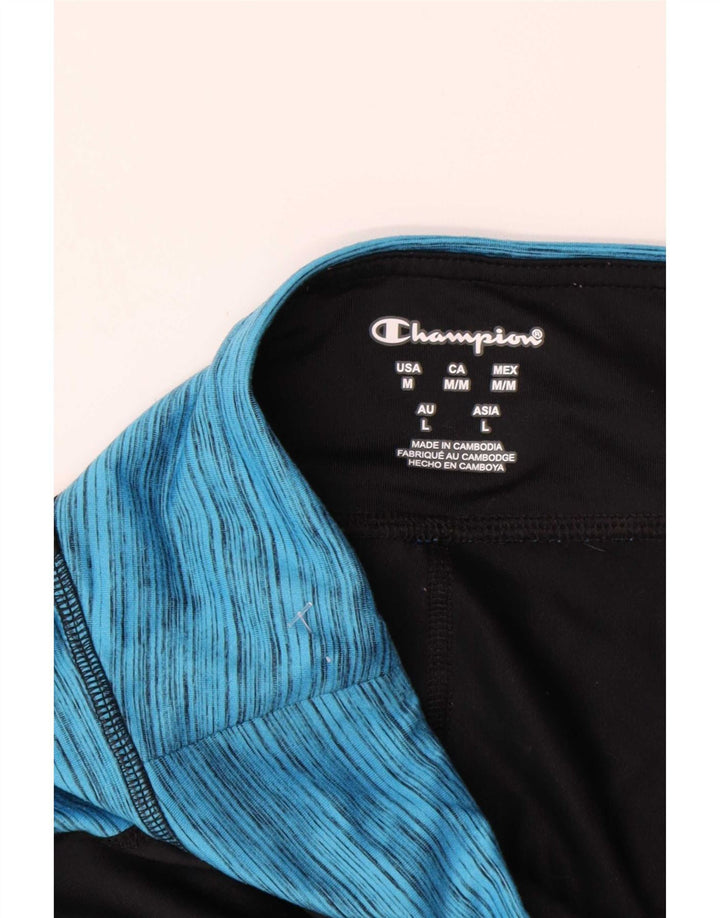 Leggings capri femininas Champion UK 14 poliéster colorblock preto médio