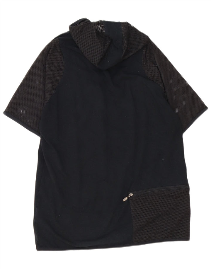 Camiseta masculina com capuz Fila Top médio algodão preto