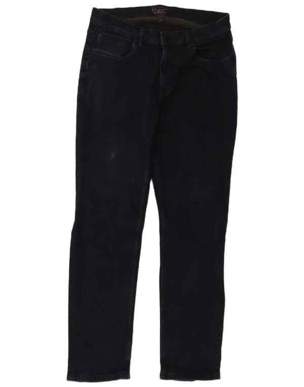 Penguin Mens Jeans Slim W34 L32 Azul Marinho Algodão