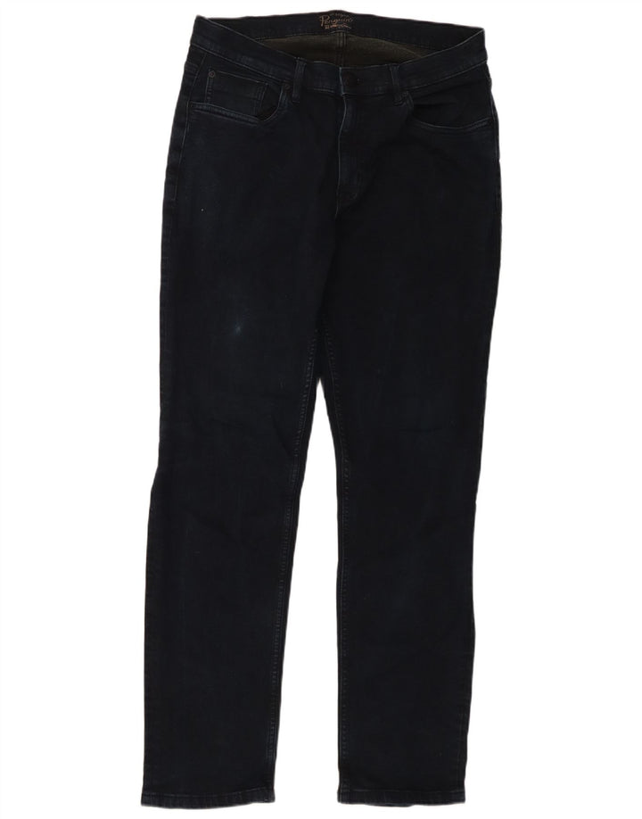 Penguin Mens Jeans Slim W34 L32 Azul Marinho Algodão