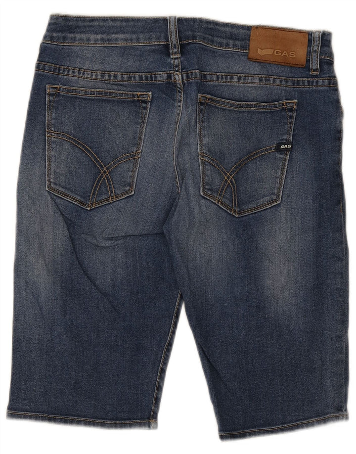 Shorts jeans masculino Gas W33 algodão azul médio