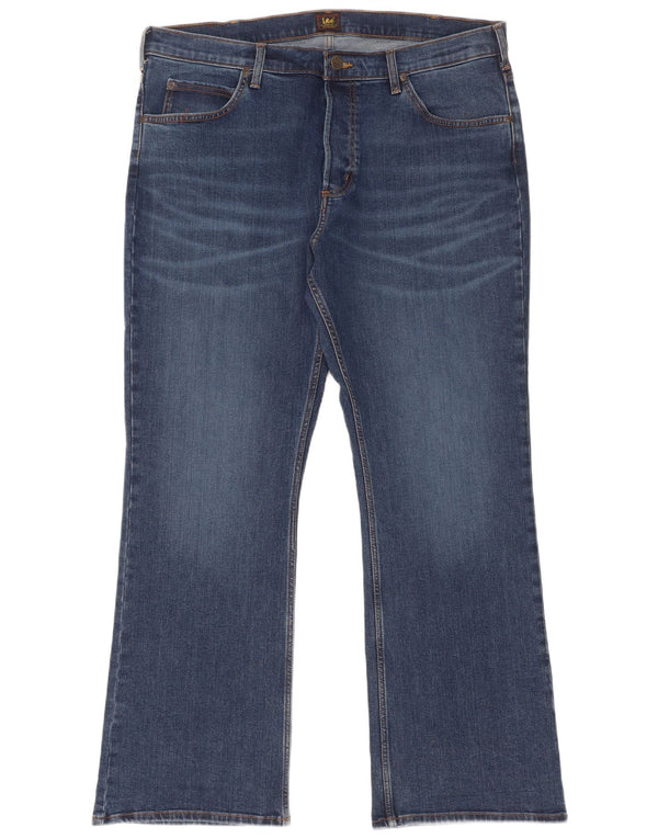 Lee Mens Denver Bootcut Jeans  W40 L32 Blue Cotton