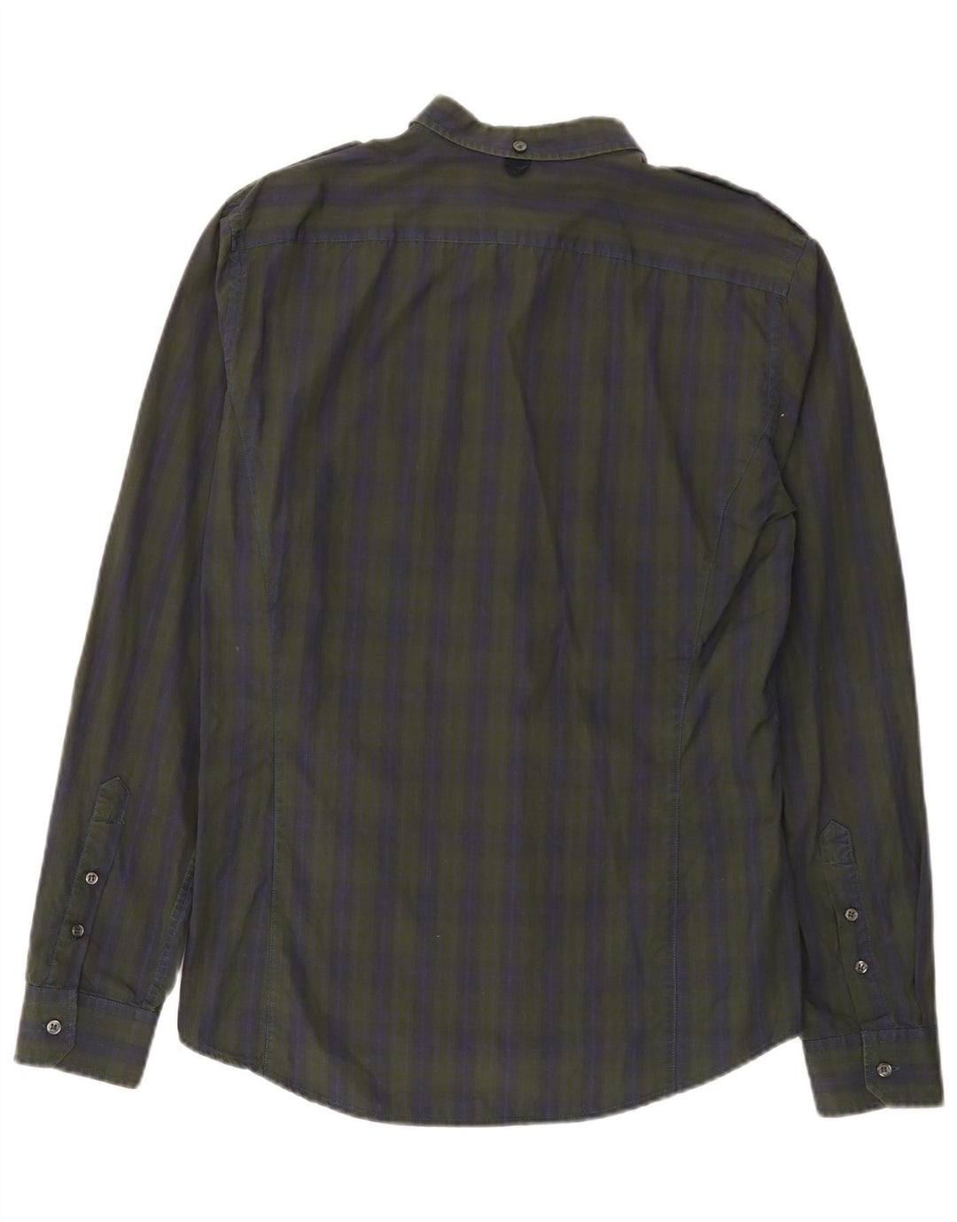 Camisa militar masculina Gas XL algodão xadrez multicolorido