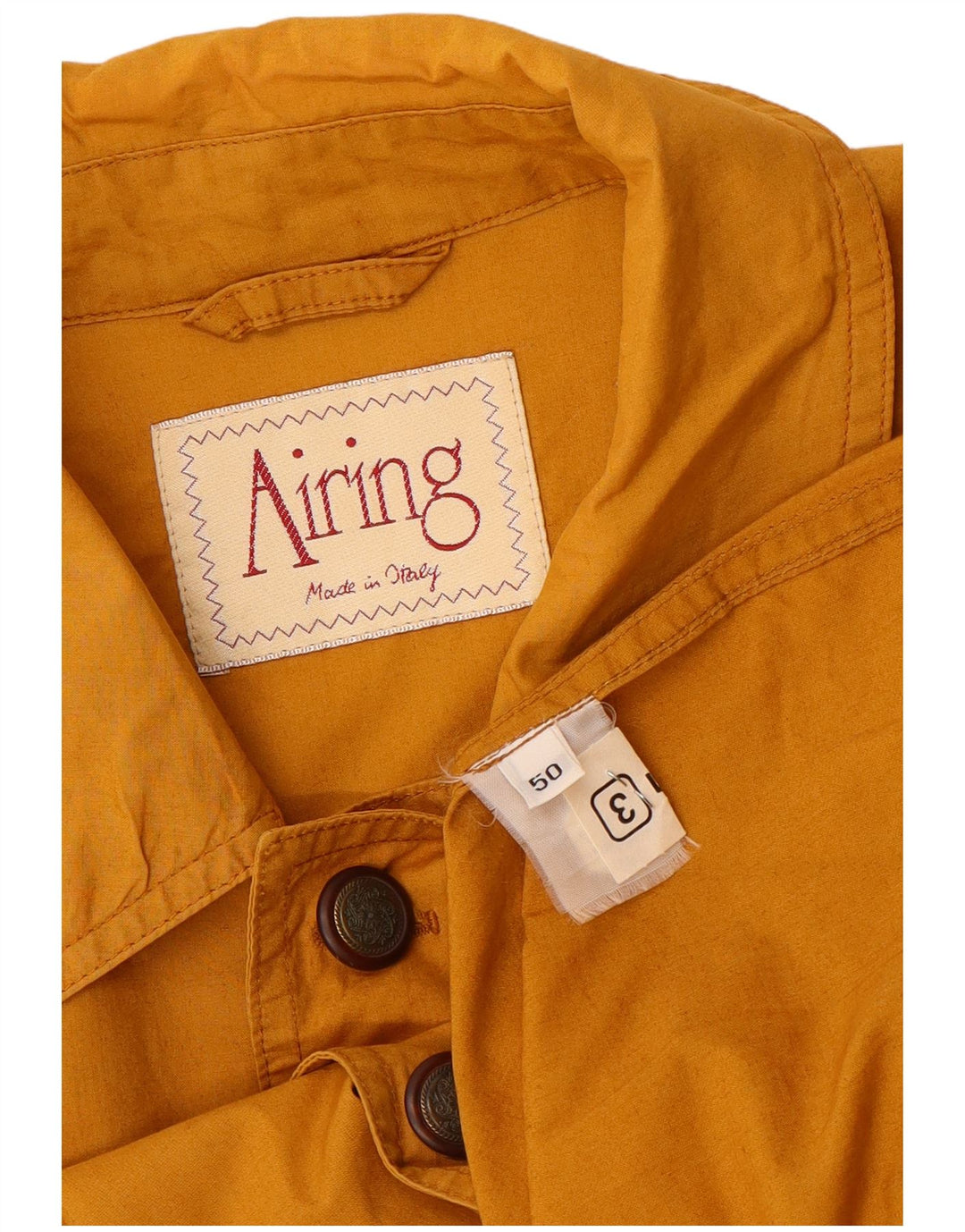 Jaqueta utilitária masculina vintage IT 50 grande amarelo