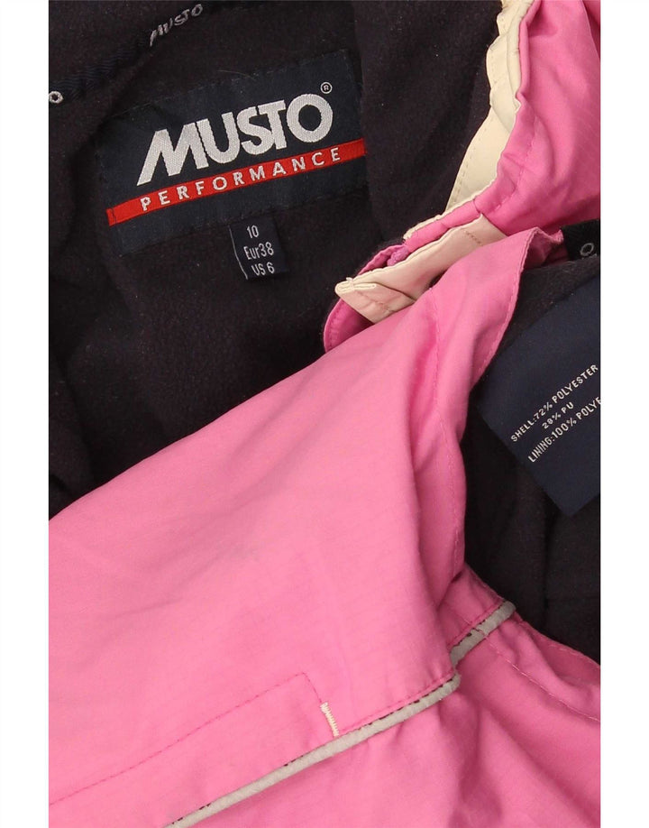 Jaqueta corta-vento superdimensionada feminina Musto Reino Unido 10 poliéster rosa pequeno