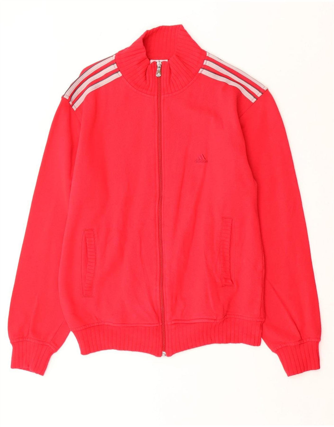 Adidas Mens Tracksuit Top Jacket UK 34/36 Pequeno Algodão Vermelho