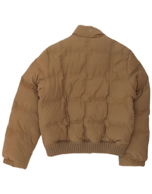 Jaqueta acolchoada feminina Timberland UK 12 algodão marrom médio