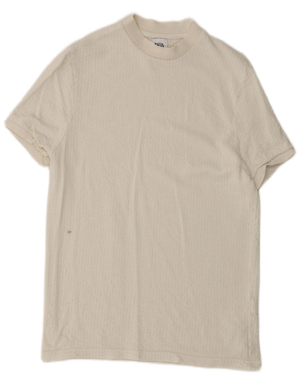 Camiseta masculina Zara Top pequeno Lyocell branco