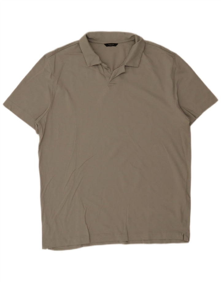 Camisa polo masculina Massimo Dutti XL algodão cáqui