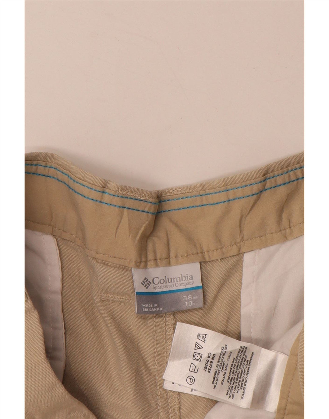 COLUMBIA Mens Cargo Shorts W38 XL Algodão Bege