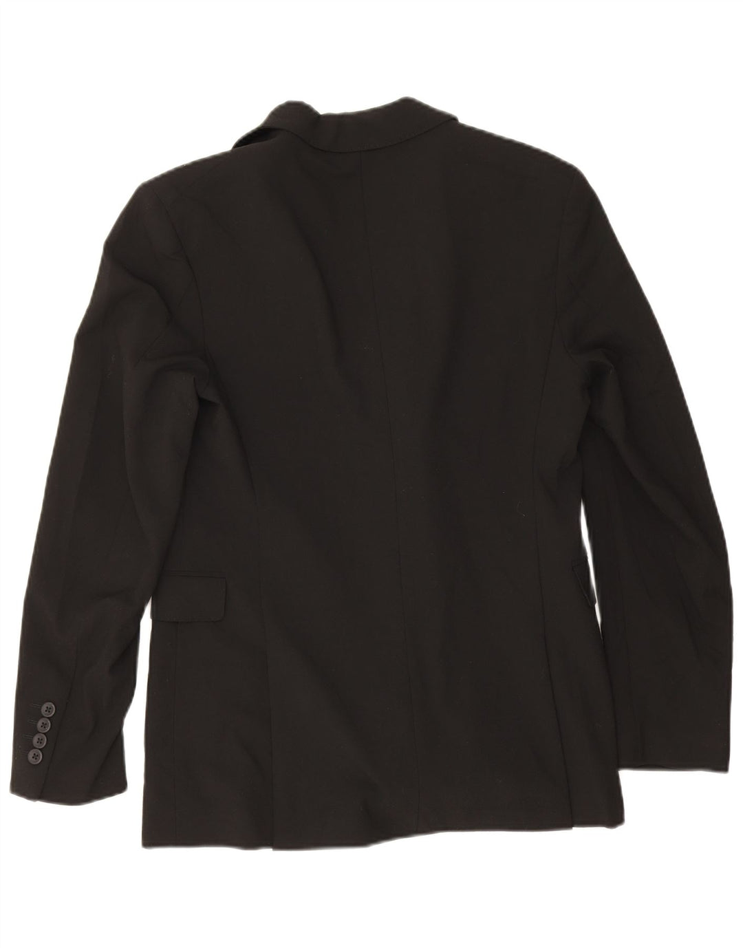 Jaqueta blazer masculina Zara com peito duplo EU 46 poliéster preto pequeno