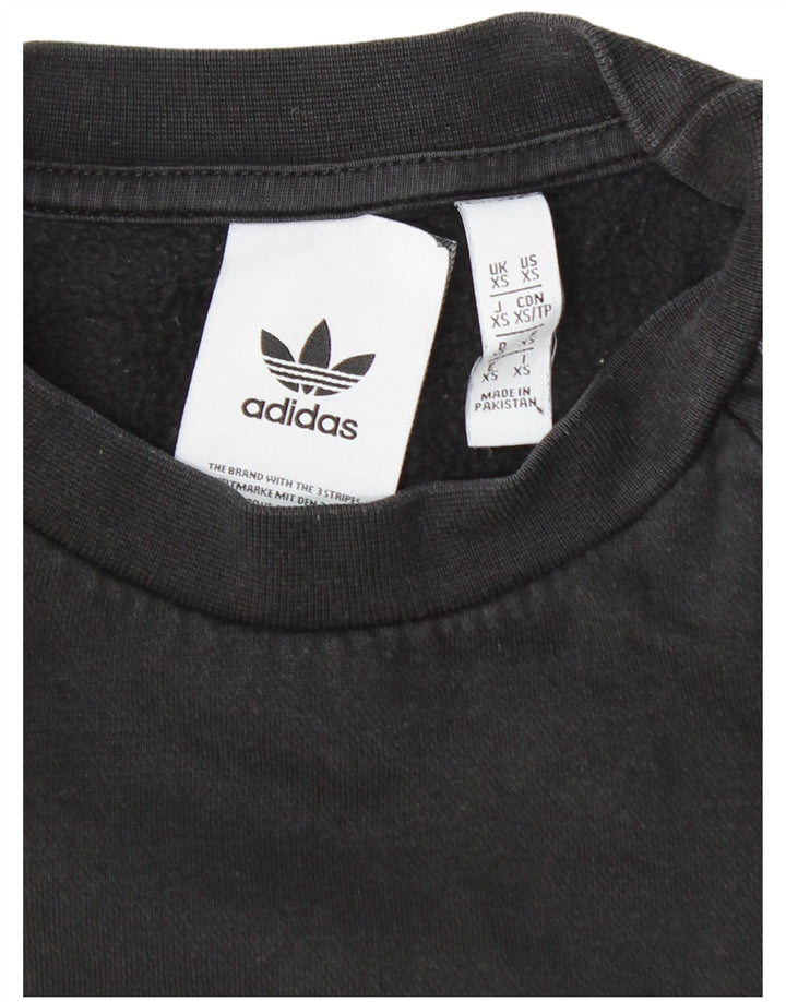 ADIDAS Mens Sweatshirt Jumper XS Algodão Preto