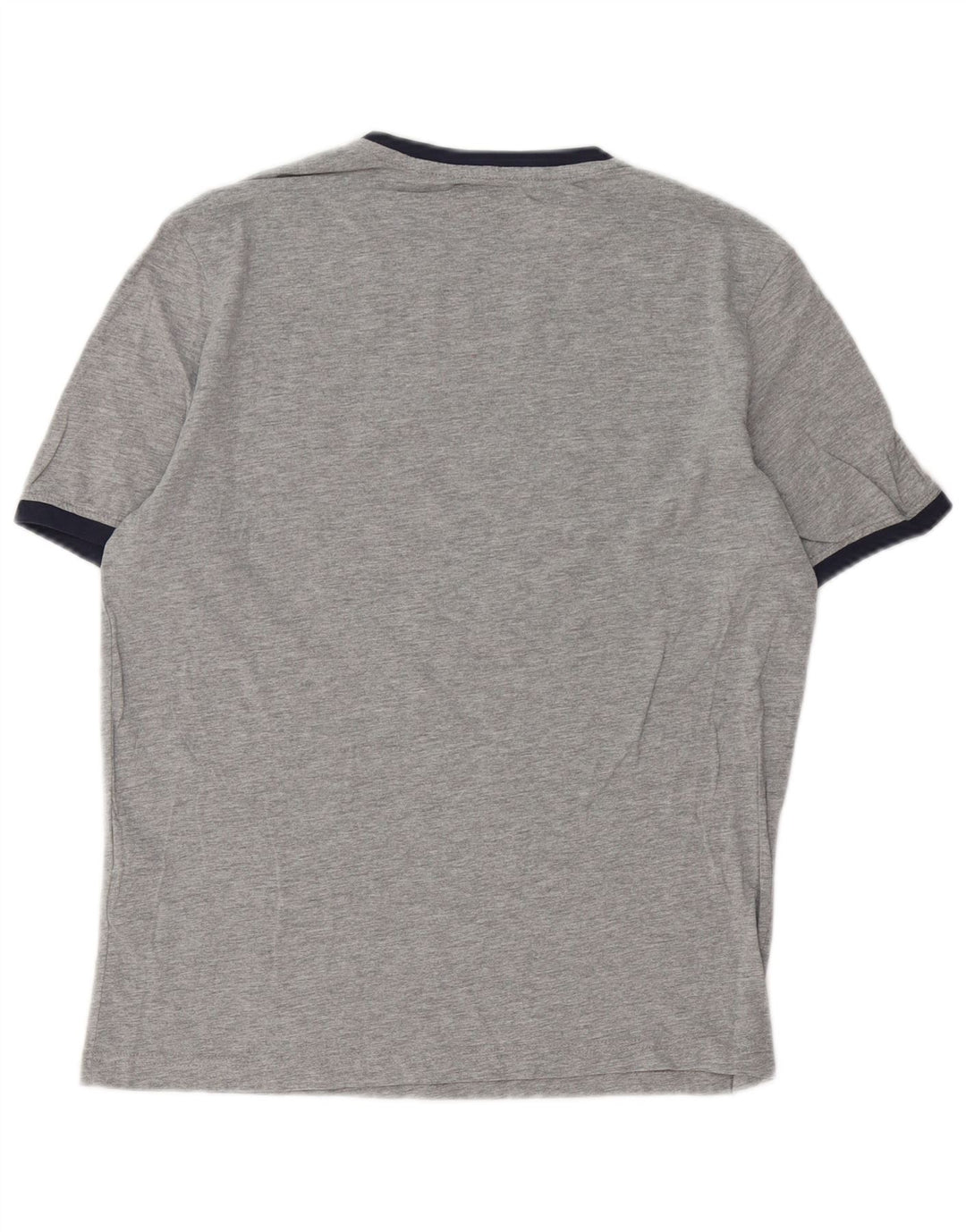 Camiseta masculina Kappa com estampa gráfica de algodão manchado cinza médio