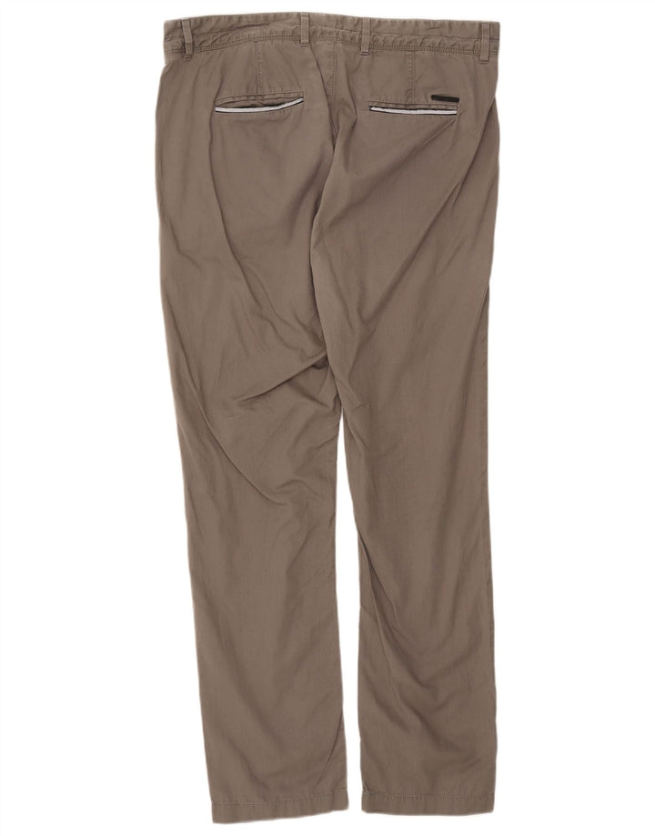 CALVIN KLEIN Calça Chino Masculina Reta W32 L29 Algodão Cinza