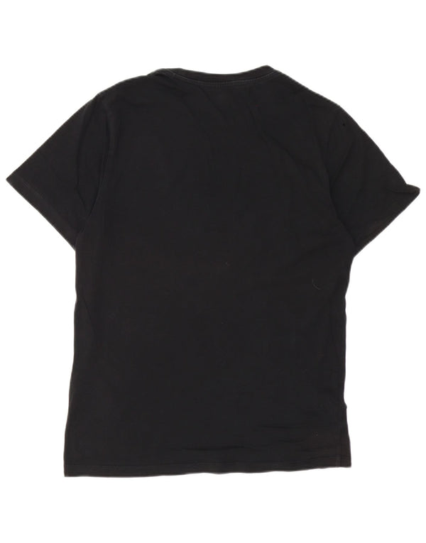 Camiseta Nike masculina gráfica top pequeno algodão preto