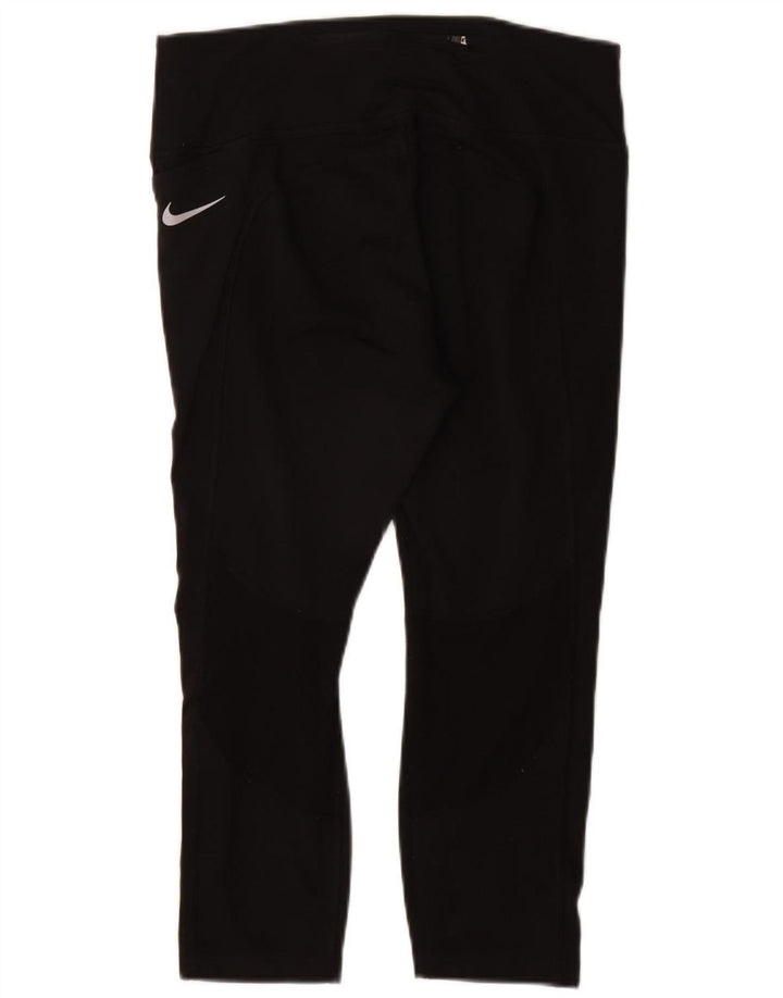 Leggings Nike Dri Fit Capri Femininas UK 14 Grande Poliéster Preto