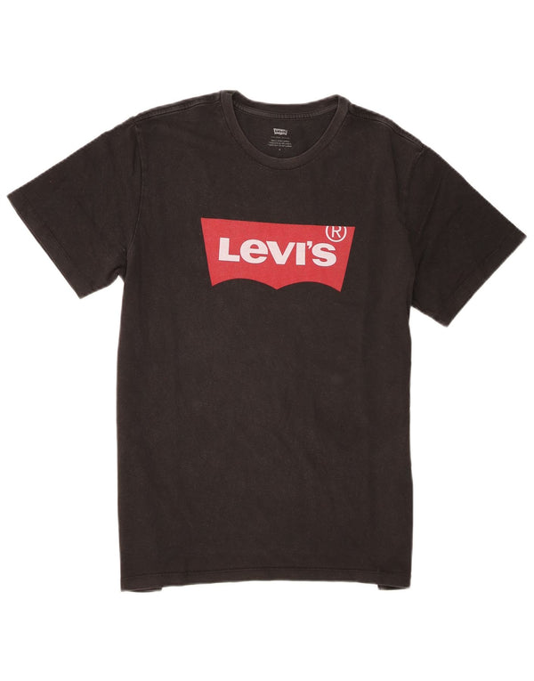 Camiseta gráfica masculina Levi's Top médio algodão preto