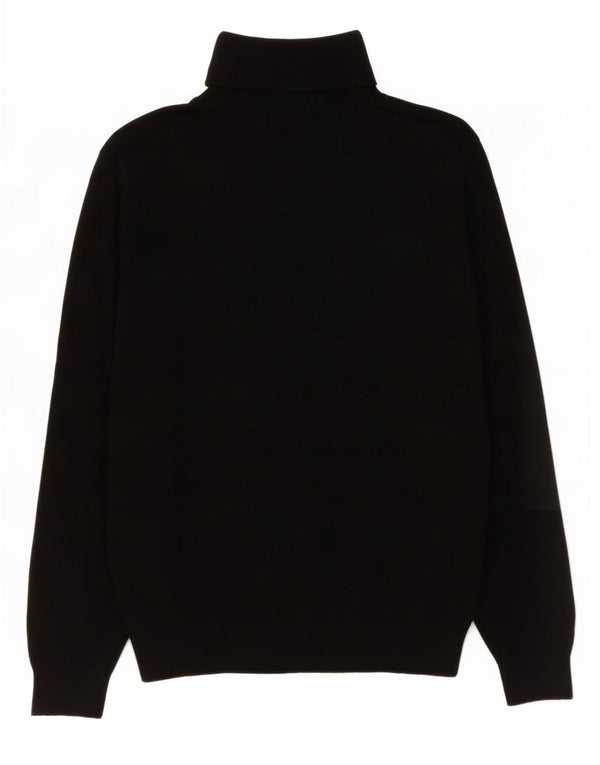 Suéter feminino Marks & Spencer Autograph com gola redonda Reino Unido 16 grande preto