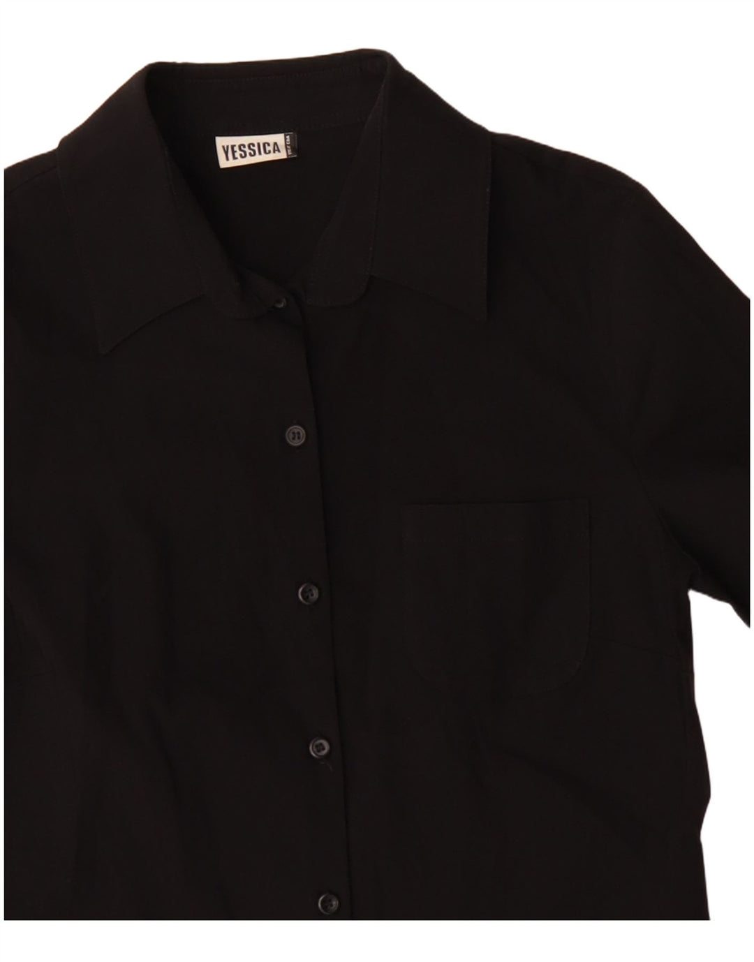 Blusa feminina YESSICA manga 3/4 EU 38 média preta viscose
