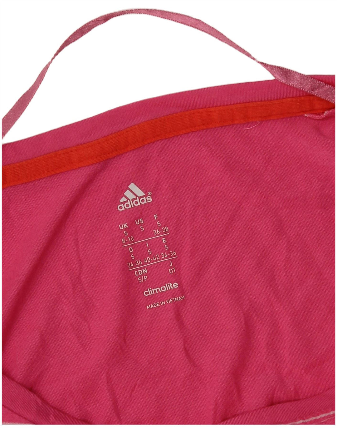 Camiseta Adidas Feminina Oversized Graphic Top UK 8/10 Pequena Listrada Rosa