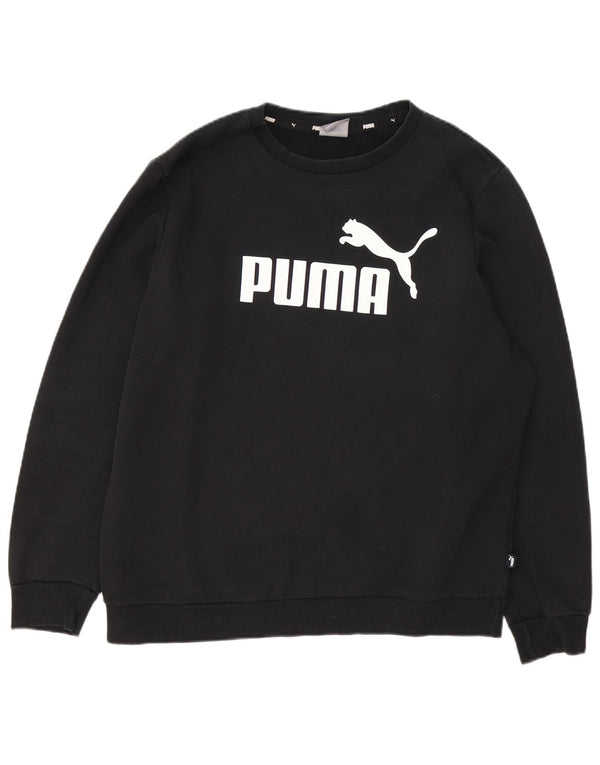 Puma Mens Graphic Sweatshirt Jumper Large Black Cotton