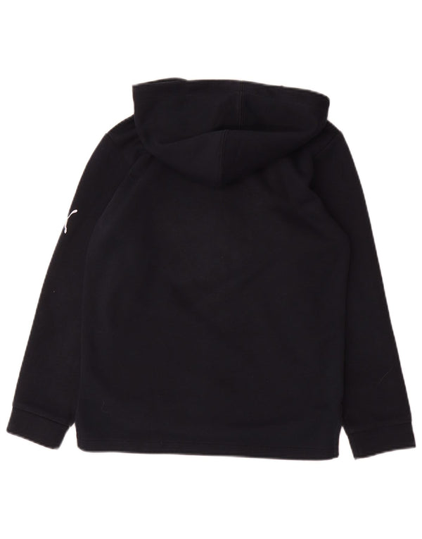 Suéter Puma Boys Graphic Zip com capuz 9-10 anos azul marinho poliéster