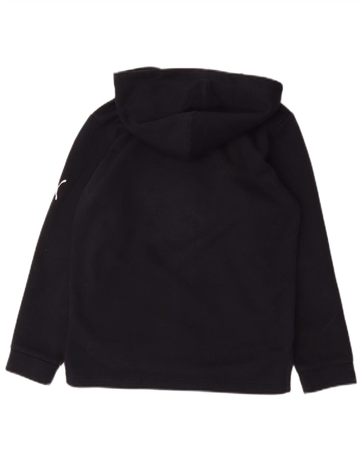 Suéter Puma Boys Graphic Zip com capuz 9-10 anos azul marinho poliéster
