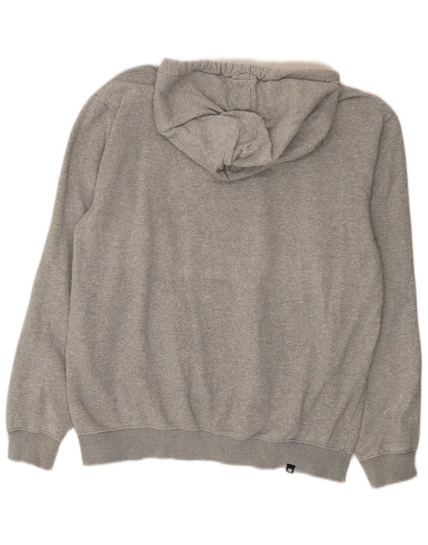 DC Mens Graphic Hoodie Jumper Grande algodão manchado cinza